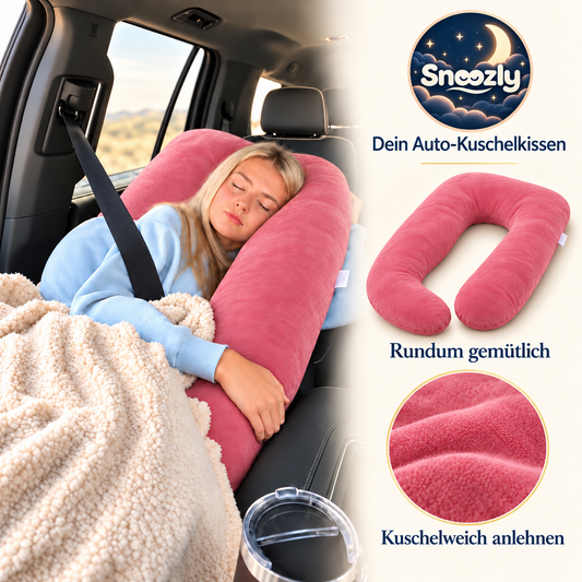 Snoozly – Dein Auto-Kuschelkissen aus Samt