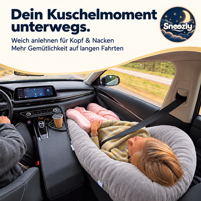 Snoozly – Dein Auto-Kuschelkissen aus Samt
