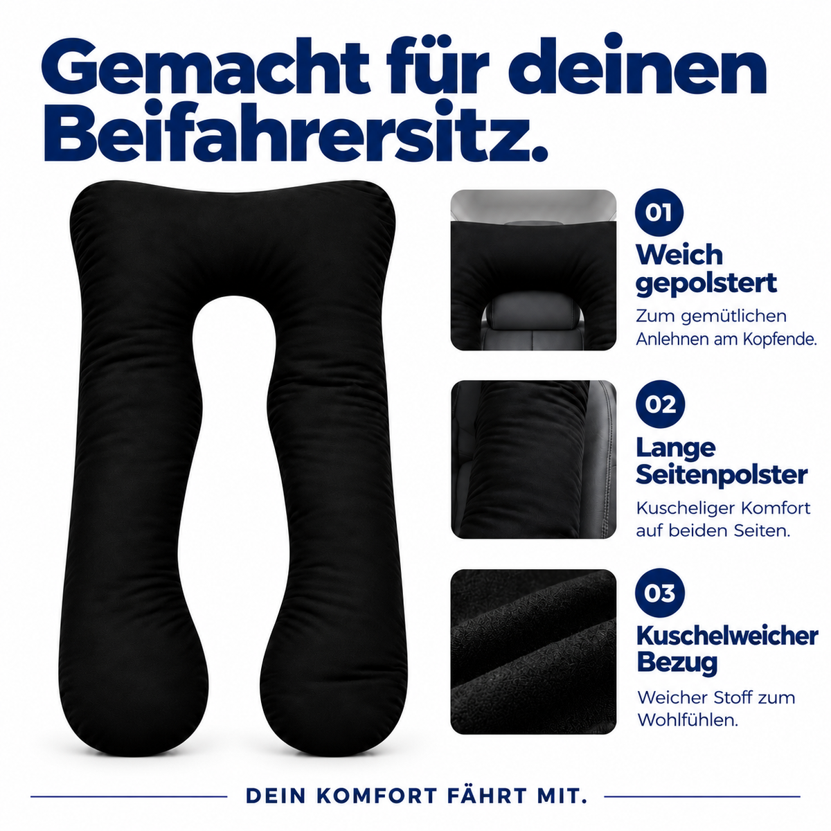 Snoozly – Dein Auto-Kuschelkissen